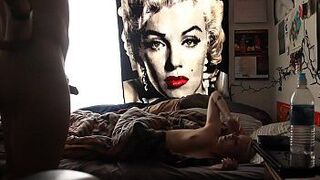 tattooed blonde gets fucked by her bf - porn video