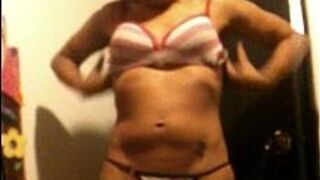 my girlfriend trying on her new thongs - porn video