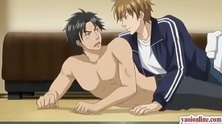 Hentai gay couple having a tongue sex - porn video