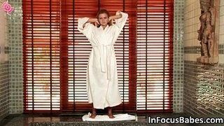 Sexy blonde girl loves masturbating - porn video