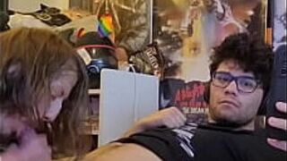 Buddy returns to feed me piss and cum - porn video