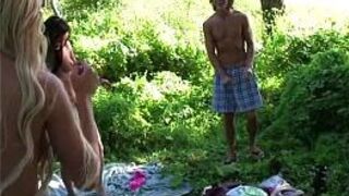 Crazy sex party with studs entertaining in the open air - porn video
