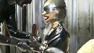 Master and slave chick in a BDSM scene - porn video