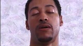 Horny guy taking a big black cock up his tight ass - porn video